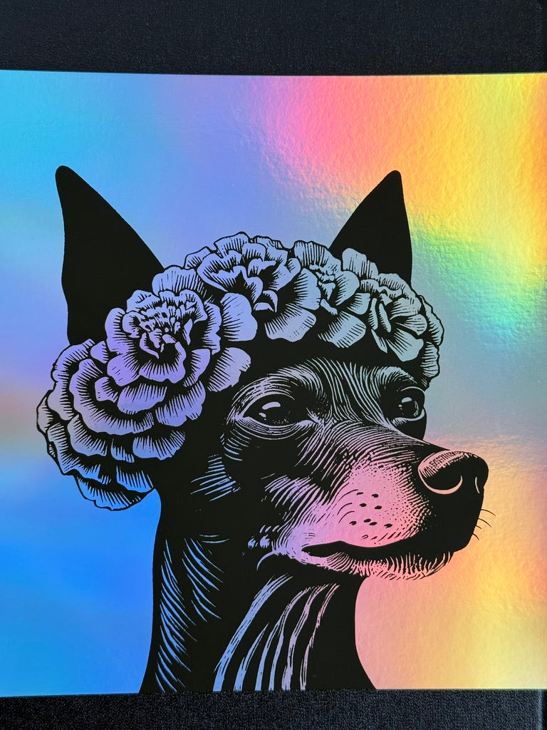 PERRITO CON CORONA