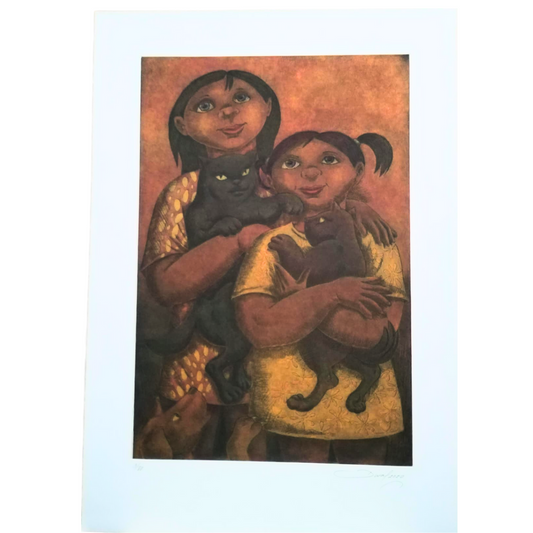 "Niñas con Gatos"
